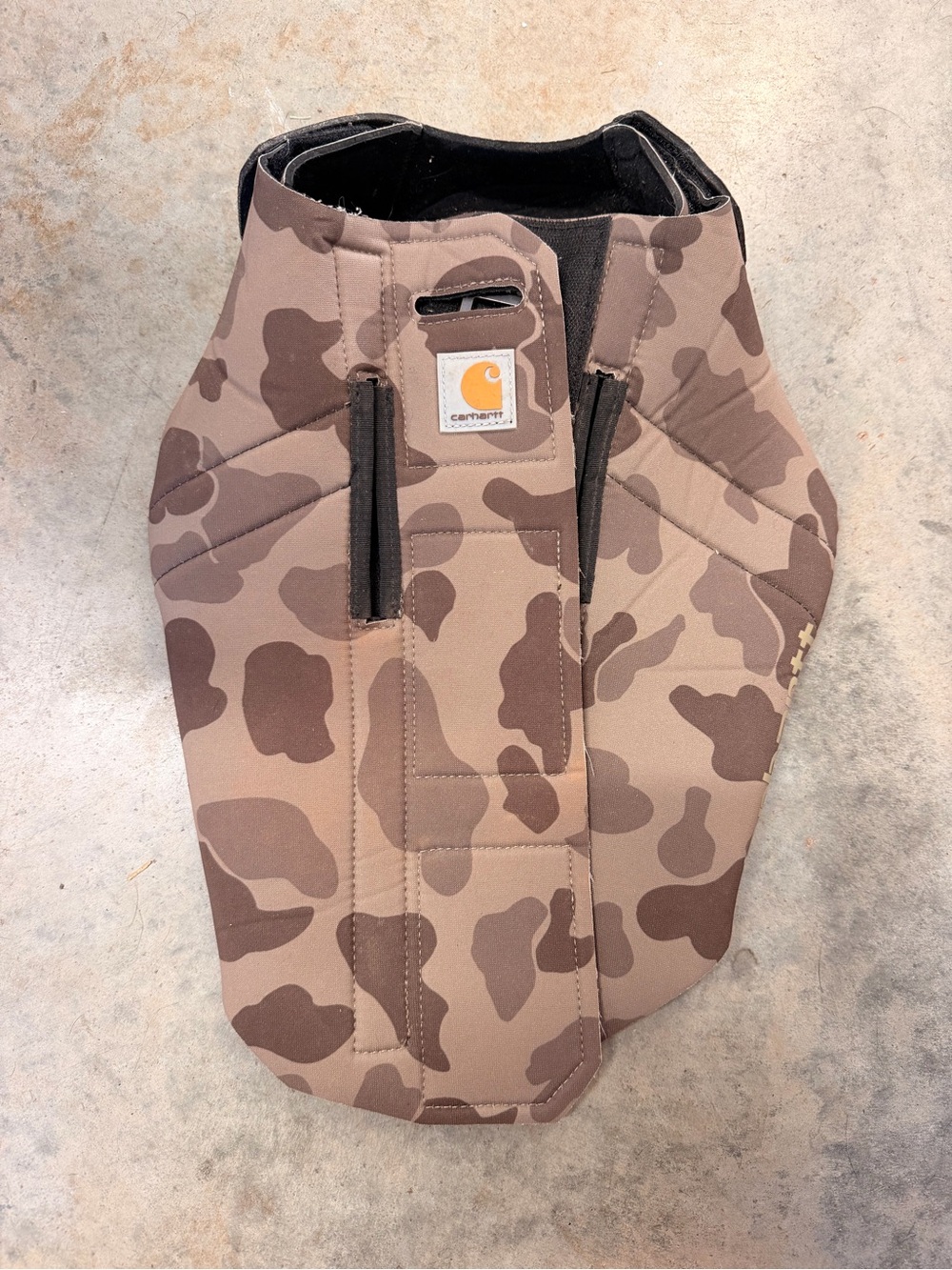 Carhartt Brown and Tan Camo Quilted Dog Vest